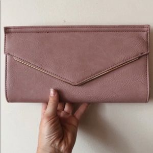 Blush Clutch With Gold Detailing